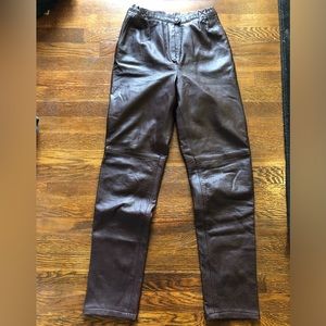 Vintage Brown Leather pants